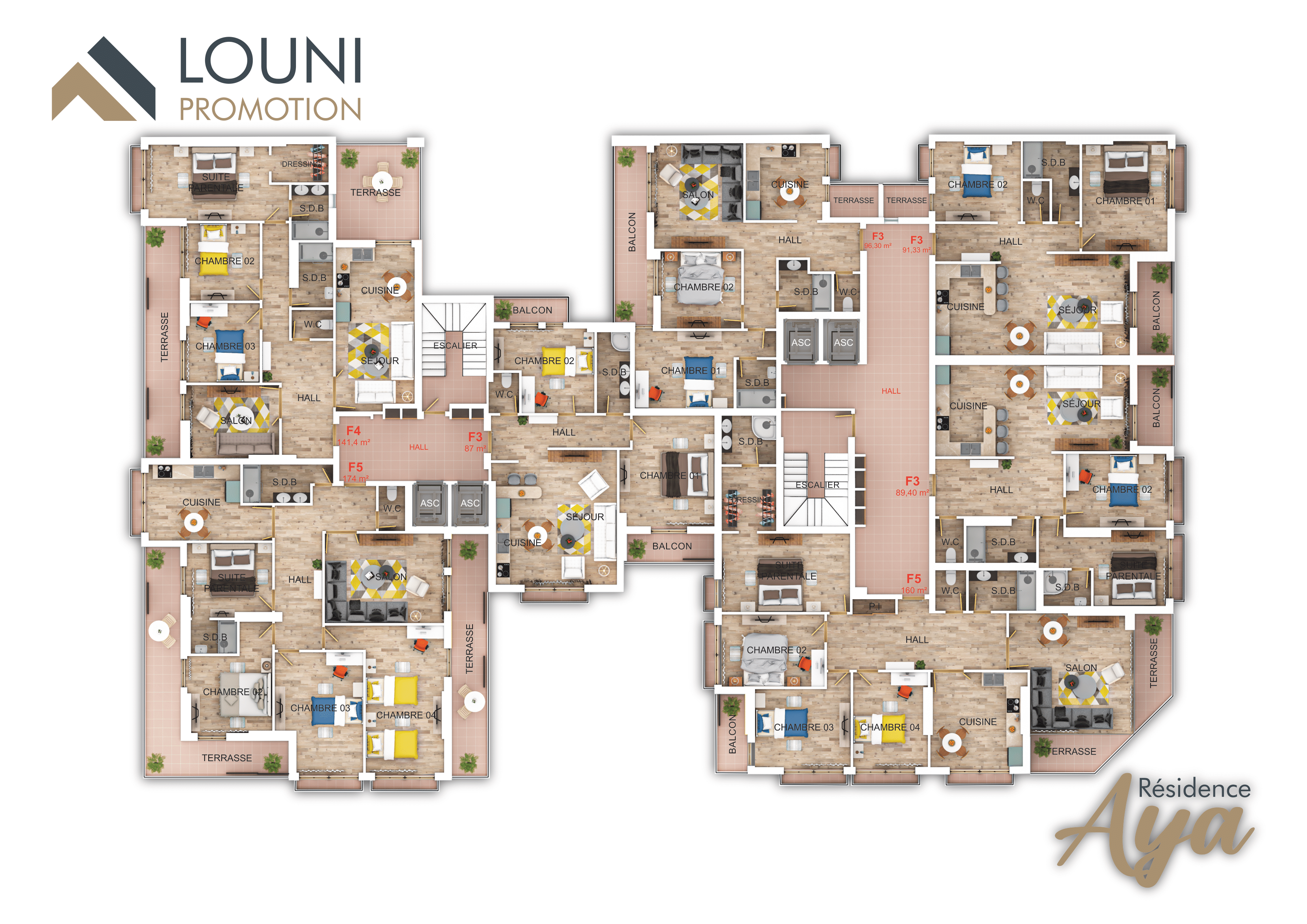 plan étage courant